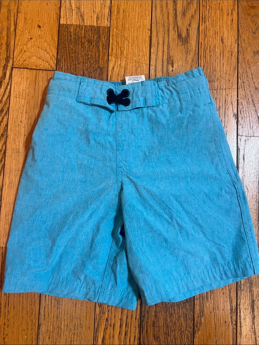 wonder nation Turquoise Blue Boys Swim Trunks with Drawstring